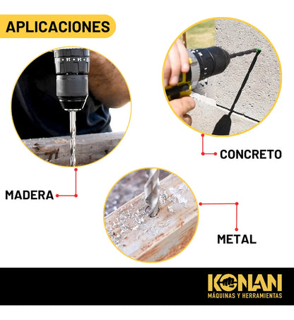 Taladro Percutor Inalámbrico Konan 12V